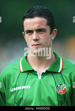 GARY KELLY EIRE & Leeds United FC 09 Luglio 1995 Foto Stock