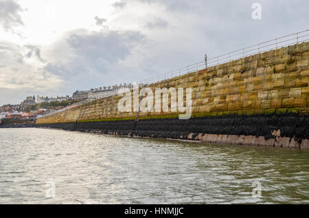 Molo Ovest a Whitby North Yorkshire Foto Stock
