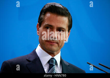 Enrique Peña Nieto - Treffen der dt. Bundeskanzlerin mit dem mexikanischen Praeisdenten, Bundeskanzleramt, 12. Aprile 2016, Berlino. Foto Stock