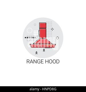 Cappa di gamma di utensili di cottura Attrezzature per cucina elettrodomestici icona Illustrazione Vettoriale