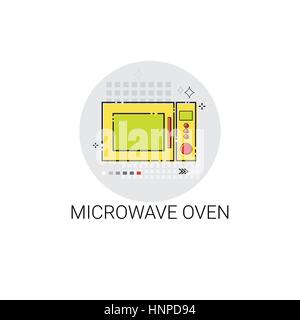 Forno a microonde utensili da cucina Attrezzature per cucina elettrodomestici icona Illustrazione Vettoriale