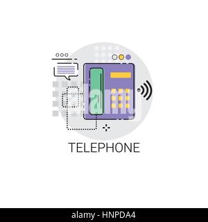 Home Linea telefonica Casa Icona di apparecchiature Illustrazione Vettoriale