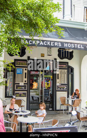 Il Backpacker Hostel, amore Lane, Georgetown, Penang, Malaysia Foto Stock