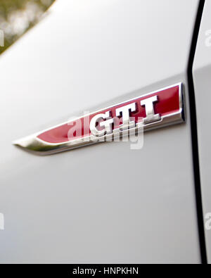 Distintivo GTI in auto Foto Stock