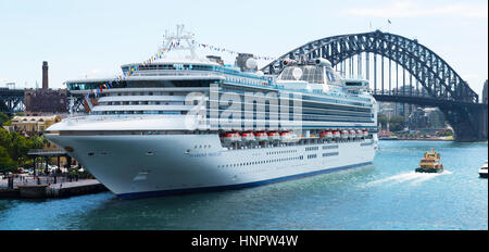 Diamond Princess ormeggiato a Ocean Terminal, sydney, Australia Foto Stock