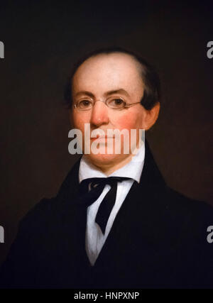 William Lloyd Garrison (1805-1879), ritratto di Nathaniel Jocelyn, olio su pannello in legno, 1833. La guarnigione fu un prominente abolizionista americano, suffragist e riformista sociale nel XVIII secolo. Foto Stock