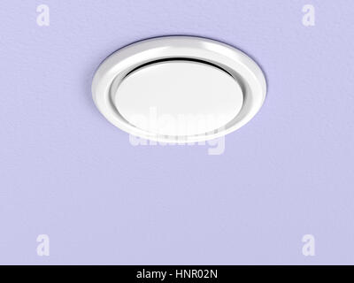 Round di sfiato aria sul soffitto viola Foto Stock