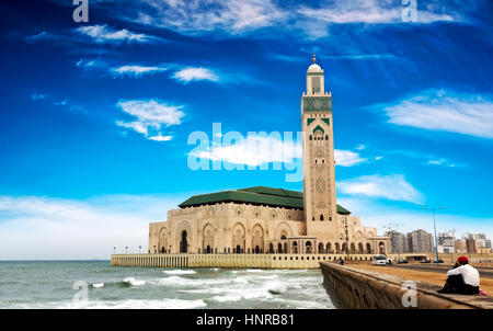 Stock Photo - Moschea di Hassan II, Casablanca, Marocco, Africa Foto Stock