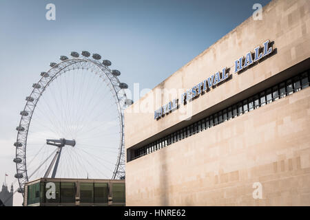 Royal Festival Hall, South Bank, Waterloo, London, SE1, UK. Foto Stock