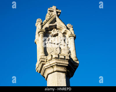 Memoriale alla battaglia di Bannockburn 1314 eretto nel 1914 Commemorazione del 600° anniversario di Bannockburn al Bow Butts Bridge Ceres Fife Scozia Foto Stock