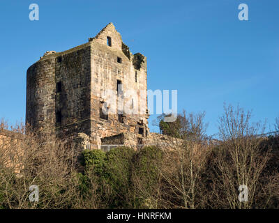 Rovine del Castello di Ravenscraig sul Clifftopn vicino a Kirkcaldy Fife Scozia Scotland Foto Stock