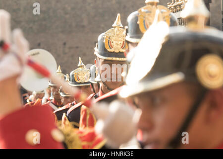 La cerimonia del cambio della guardia del Battaglione guardia presidenziale, nel palazzo di Nariño, casa presidenziale. Foto Stock