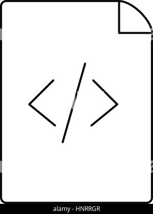 Html della pagina web di codifica di linea sottile illustrazione vettoriale EPS 10 Illustrazione Vettoriale