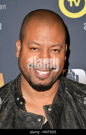 LOS ANGELES, ca- febbraio 15: Marocco Omari al 'Media' Movie Premiere al Pan African Film Festival a Cinemark Baldwin colline di Los Angeles, la California il febbraio15, 2017. Credito: Koi Sojer/Snap'N U foto/MediaPunch Foto Stock