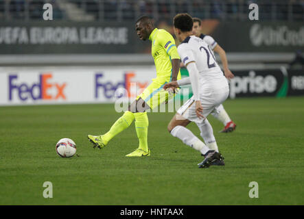 Belgio, Gand. Xvi Feb, 2017. Il 16 febbraio 2017, Gand, Belgio; Anderson Esiti Gand nell'Ghelamco Arena durante la UEFA Europa League 2016/2017 Round di 16, Credito: Laurent Lairys/Agence Locevaphotos/Alamy Live News Foto Stock