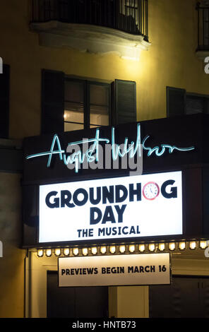 Groudhog Day, il musical al Teatro August Wilson Foto Stock