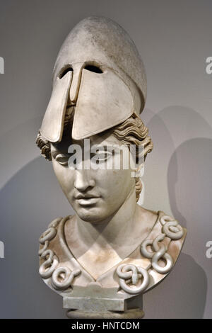 Testa di Athena nel tipo Velletri 400 BC,Greco in Grecia. Foto Stock