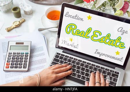 Real Estate fantasia il concetto di font Foto Stock