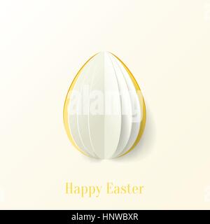 Abstract vettore carta origami Easter egg greeting card modello Illustrazione Vettoriale