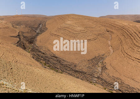 Paesaggio del deserto marocchino. Sahara al confine con l'Algeria Foto Stock