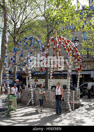 Palais Royal Station sulla linea metropolitana 1 & 7 Place Colette ingresso al Palais Royal-Musee du Louvre station Foto Stock