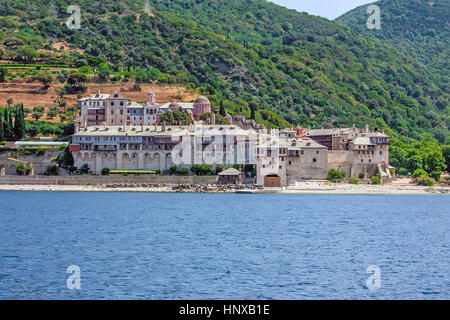 Xenophontos monastero sul Monte Athos, Grecia Foto Stock