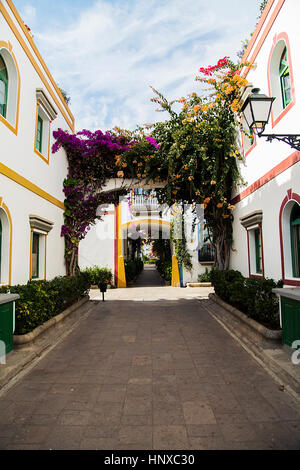 Edifici tradizionali in Puerto de Mogan a Gran Canaria, Spagna Foto Stock