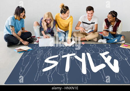 Moda stile tendenze di design creatività Foto Stock