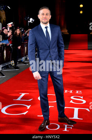 Charlie Hunnam frequentando la città perduta di Z UK Premiere presso il British Museum di Londra. Foto Stock