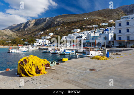 Aegiali villaggio sull isola di Amorgos in Grecia. Foto Stock