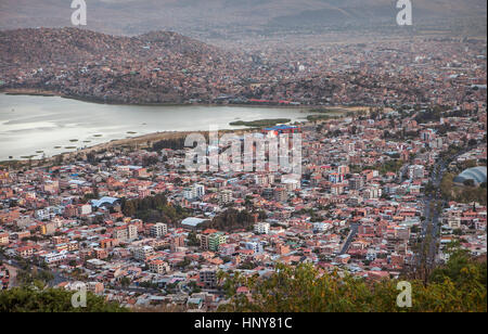 Vista dal Cristo de la Concordia, Cochabamba Bolivia Foto Stock