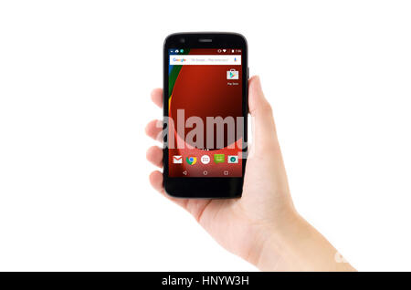 Moto G per Smartphone Android Foto Stock