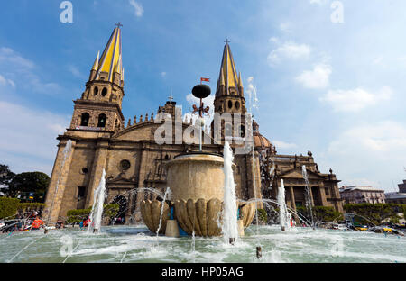 Stock Photo - cattedrale nel centro storico di Guadalajara, Jalisco, Messico Foto Stock