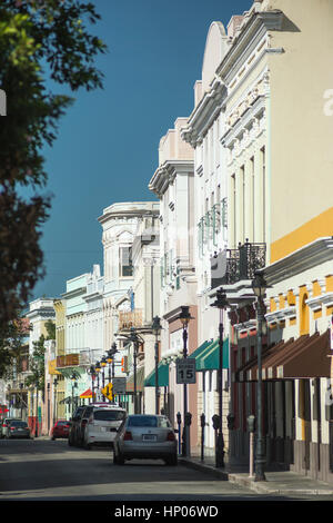 Gli edifici coloniali PLAZA LAS DELICIAS DOWNTOWN PONCE PUERTO RICO Foto Stock