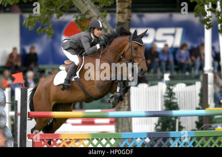 La Nazionale di abete americano Prati 2005, ATCO Midstream Sfida, Laura Kraut, (USA) Corofino equitazione Foto Stock