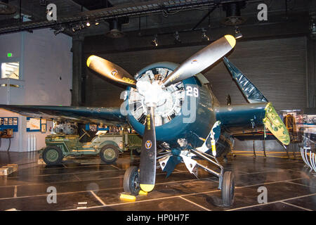 Vintage Fighter in mostra presso il Museo del Volo di Seattle Foto Stock