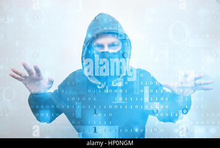 attacco hacker Foto Stock