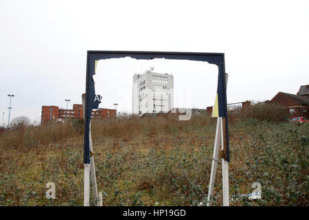 Terreni industriali a Stoke-on-Trent, Staffordshire. Regno Unito. 17 febbraio 2017. Foto Stock