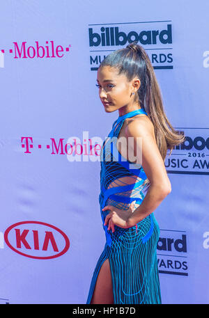 Artista di registrazione Ariana Grande assiste il 2016 Billboard Music Awards a T-Mobile Arena di Las Vegas, Nevada. Foto Stock