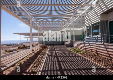 ALMA observatory, tecniche di costruzione in Operations Support Facility (OSF), il deserto di Atacama. Region de Antofagasta. Cile Foto Stock