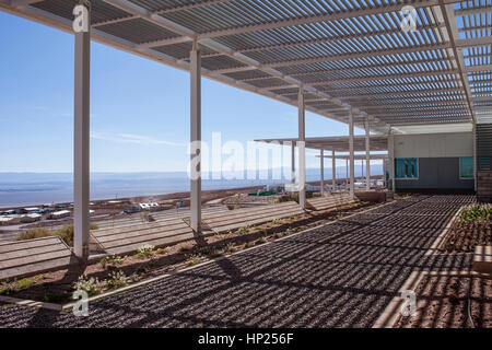 ALMA observatory, tecniche di costruzione in Operations Support Facility (OSF), il deserto di Atacama. Region de Antofagasta. Cile Foto Stock