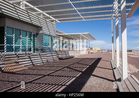 ALMA observatory, tecniche di costruzione in Operations Support Facility (OSF), il deserto di Atacama. Region de Antofagasta. Cile Foto Stock