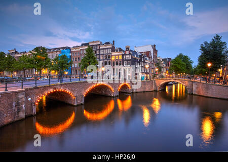 Canale Keizersgracht in Amsterdam, Paesi Bassi Foto Stock