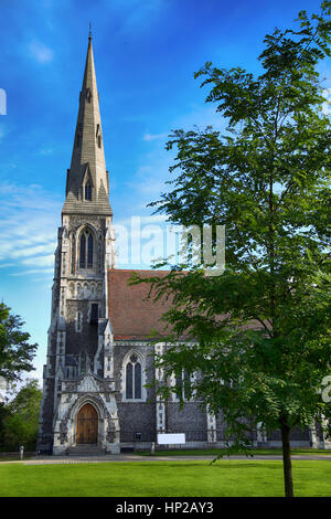 San Alban la chiesa (Den engelske kirke) di Copenhagen, Danimarca Foto Stock