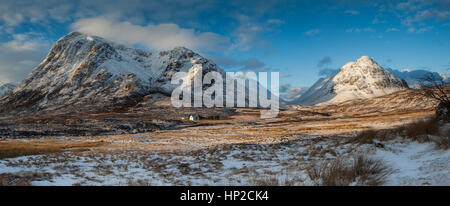 Alba sul Glencoe, Highlands scozzesi Foto Stock