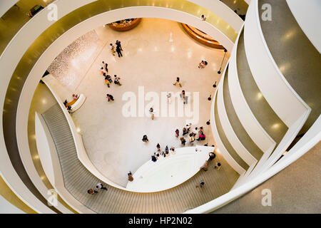 Museo Guggenheim, vista interna,New York City, Stati Uniti d'America Foto Stock