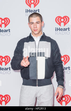 LAS VEGAS - Sep 19 : Cantante Nick Jonas assiste il 2015 iHeartRadio Music Festival al MGM Grand Garden Arena il 19 settembre 2015 a Las Vegas, Nevad Foto Stock