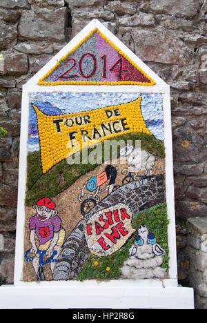 Derbyshire, Regno Unito - 20 Luglio 2014 - Ben medicazione celebrando Le Tour de France in Yorkshire il 20 luglio a poco Longstone, Derbyshire, Regno Unito Foto Stock