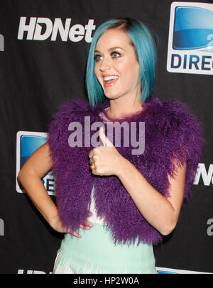 Katy Perry arriva a Directv Super Saturday Night party in Indianapolis, Indiana il 4 febbraio 2012. Foto di Francesco Specker Foto Stock