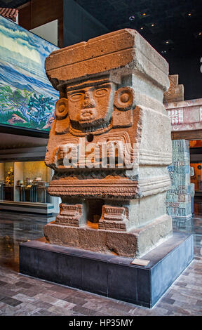 Dea Chalchiuhtlicue, Museo Nazionale di Antropologia. Città del Messico. Messico Foto Stock